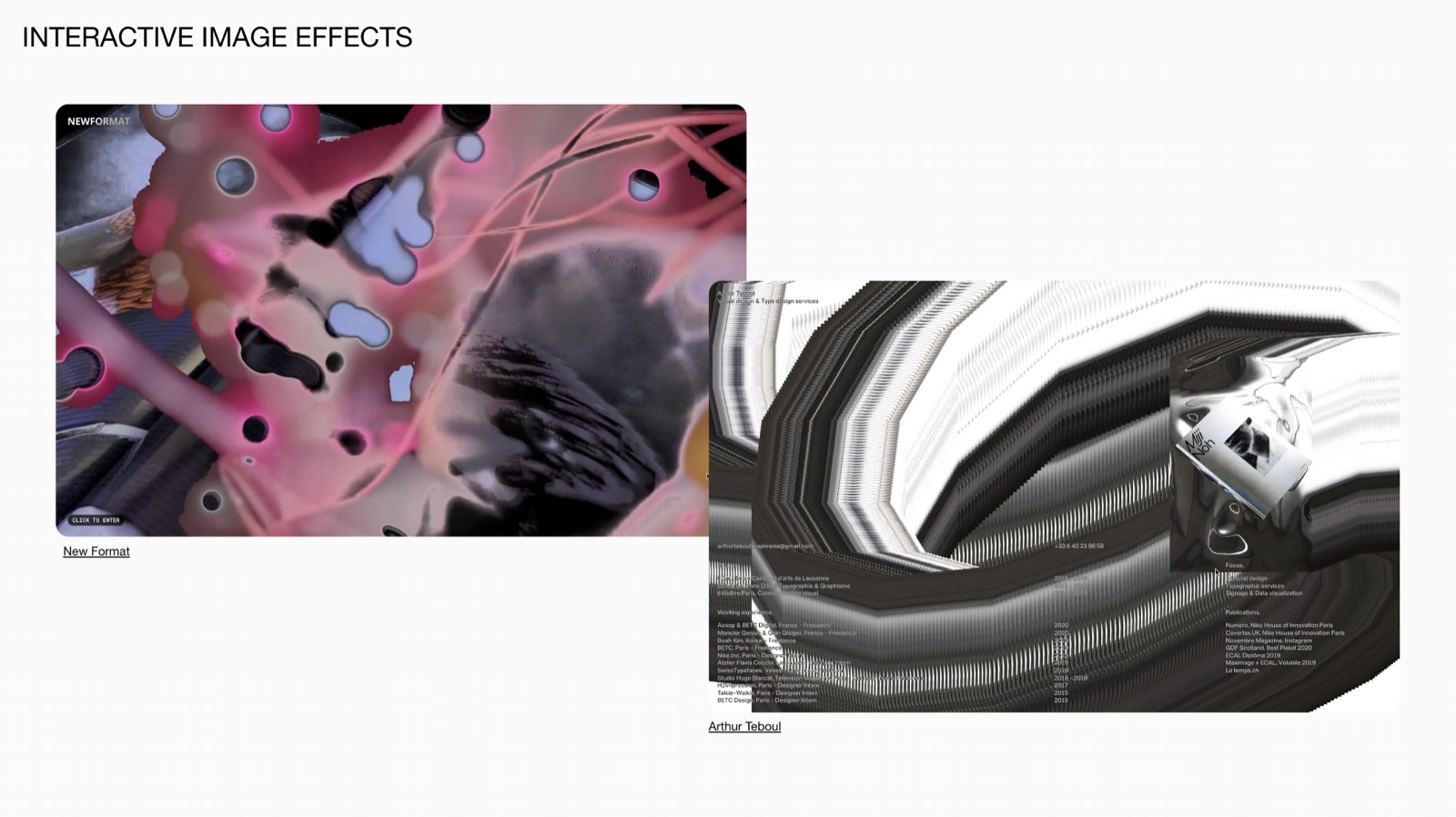 Interactive image effects